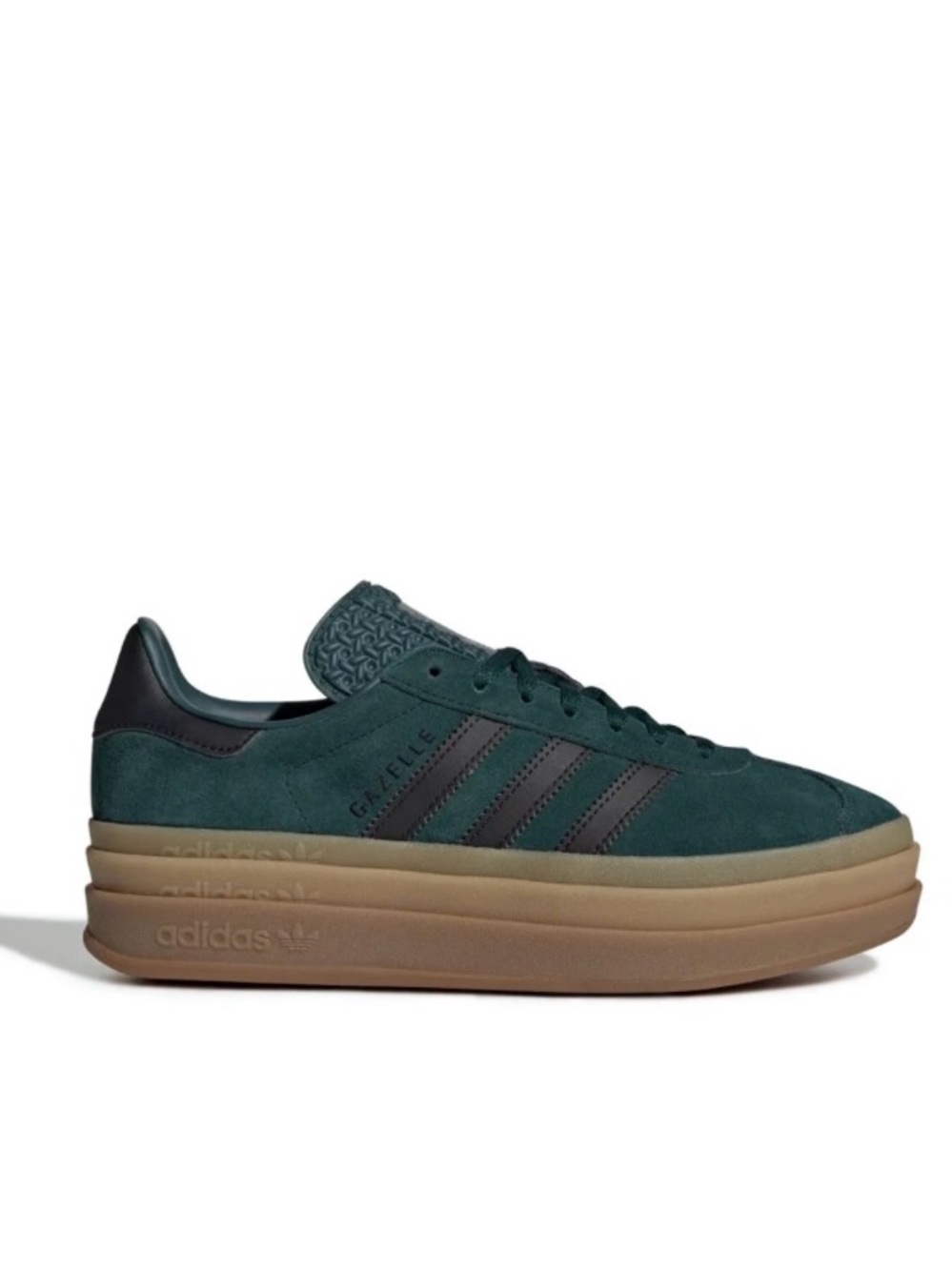 Adidas Women’s Gazelle Bold Platform Sneakers in Dark Green and Black Sz. 5.5